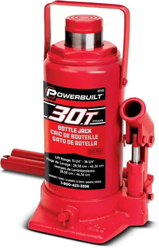 Vista 9 de Powerbuilt 640911 - Gato de botella de 6 toneladas, hidráulico, base estable para trabajo pesado, capacidad de elevación de 12000 libras, válvula