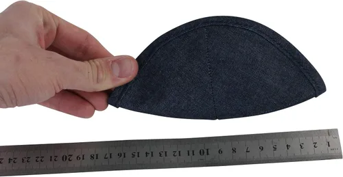 Vista 4 de Sombrero kipá de lino para hombres y niños, hermoso, transpirable, cómodo, suave, Yamaka Kippa - para celebrar