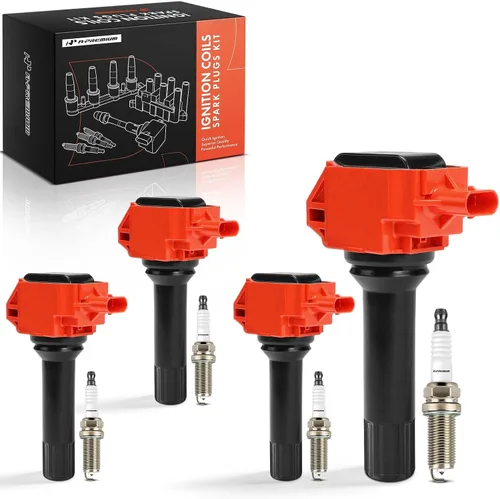 Vista 11 de A-Premium Juego de 4 conjuntos de bobinas de encendido y bujías de iridio compatibles con Subaru Outback 2013-2014, Forester 2014-2016, Impreza Negro