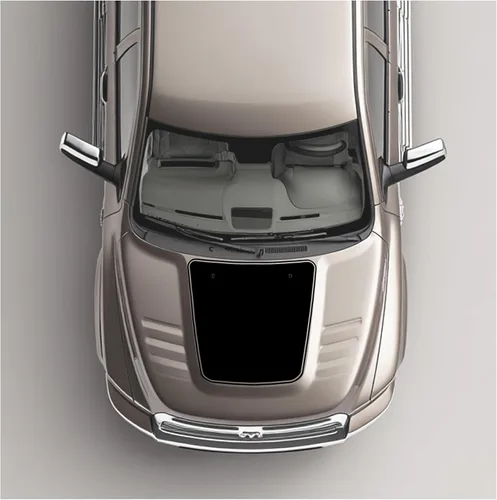 Vista 2 de Hood Blackout Racing - Kit de gráficos de vinilo a rayas, compatible con Dodge Ram HD 2500 3500 2010 2011 2012 2013 2014 2015 2016 (negro mate)