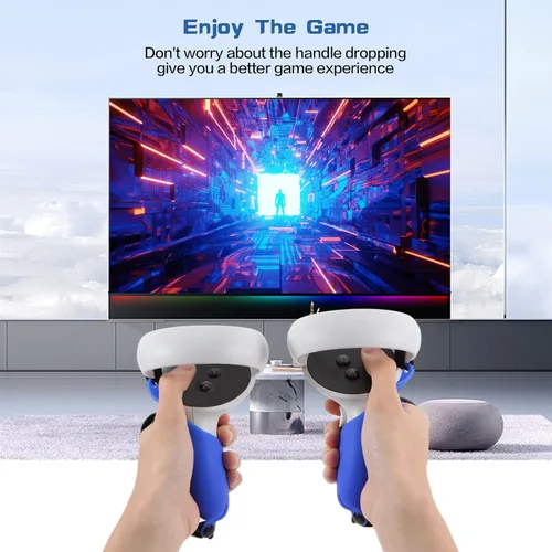Vista 7 de VR Accessories for Oculus Quest 2 Controller Grips,VR Controller Grip Cover and 2Pcs VR Silicone face Cover