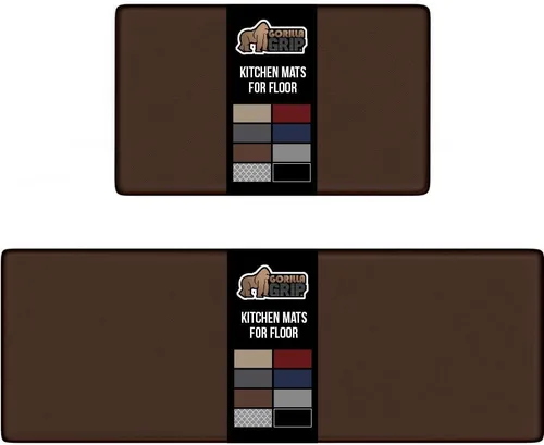 Vista 28 de Gorilla Grip - Tapete antifatiga acolchado para cocina, escritorio, ergonómico, superficie rugosa resistente a los rayones y al agua, para comodidad