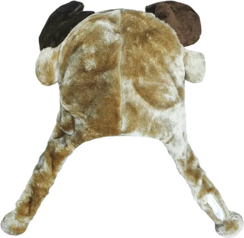 Vista 2 de Toques de felpa de invierno con diseño de animales de talla única, forro polar corto
