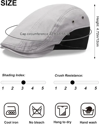Vista 3 de Zhanmai 4 sombreros de Newsboy para hombre, gorra de verano para hombre, gorra de periódico plana para hombre, gorra de caza de periódicos