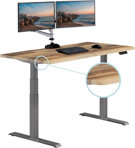 Vista 10 de Vari ComfortEdge - Escritorio de pie ajustable de 40 x 26 pulgadas, pequeño escritorio eléctrico de pie VariDesk para apartamento, dormitorio u