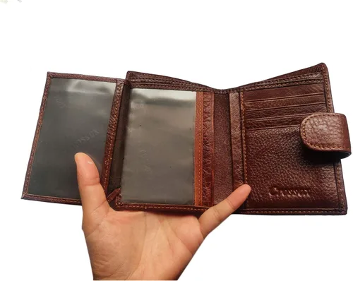 Vista 147 de Hombres Cool Eagle Wolf Caballo Totem Cuero Vaca Vertical Cartera Cremallera Multi-tarjeta Titular, Tótem de caballo, Minimalista