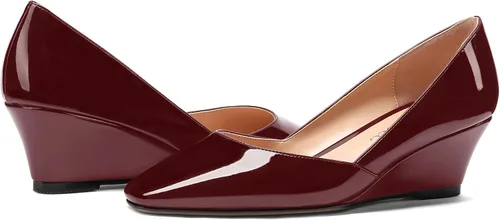 Vista 6 de MODENCOCO Zapatos de tacón bajo con cuña de tacón bajo para mujer, con puntera cuadrada, 2 pulgadas