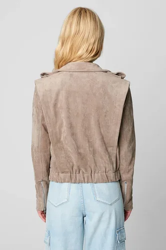 Vista 3 de BLANKNYC Ropa de lujo para mujer, chaqueta de gamuza para motocicleta, abrigo cómodo y elegante