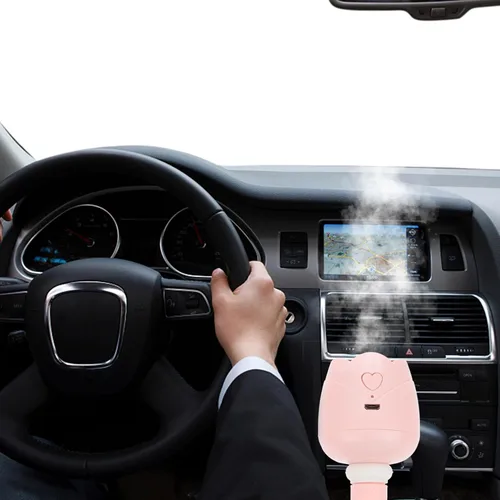 Vista 4 de Mini humidificador USB portátil para viajes, coche, oficina, humectador de aire silencioso, compacto y ligero, difusor de aire frío, carga USB