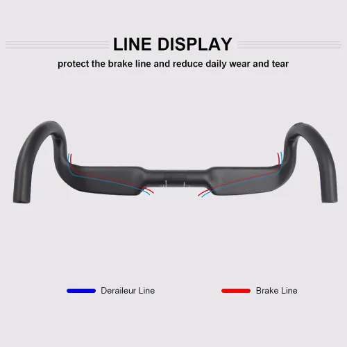 Vista 3 de Manillares de carbono para bicicleta de carretera Alfa Pasca Aero Bars para manillar de bicicleta de carretera, manillares de mango de caída