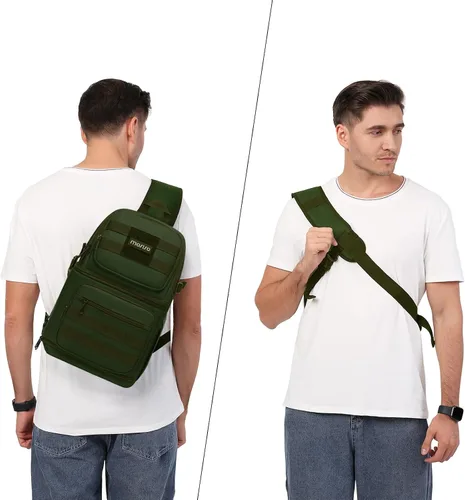 Vista 5 de MOSISO Bolsa de hombro para cámara, bolsa táctica para cámara réflex digital/réflex/sin espejo con soporte para trípode y almohadillas modulares