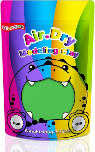Vista 19 de iFergoo Arcilla Seca al Aire Negra, Arcilla para Modelar Creativa DIY para Niños, Arcilla Mágica Super Ligera para Niños de 3 a 12 años, Arcilla