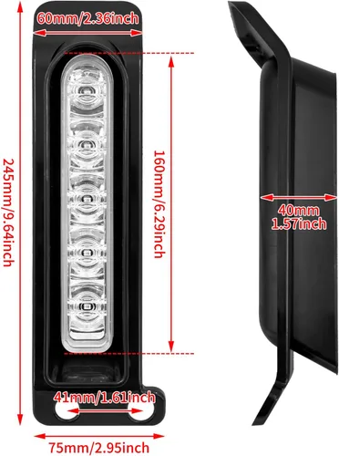 Vista 5 de Insertos de soporte para alforjas LED, panel de relleno para luz auxiliar del guardabarros, luces de freno y cola para Harley Electra Glide Road