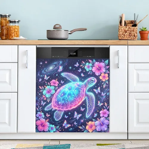 Vista 9 de Christmas Family Gnomes Dishwasher Magnet Cover Refrigerator Door Cover Magnectic Sticker Kitchen Panel Decal Appliances Decor 23x26inch Multi 1
