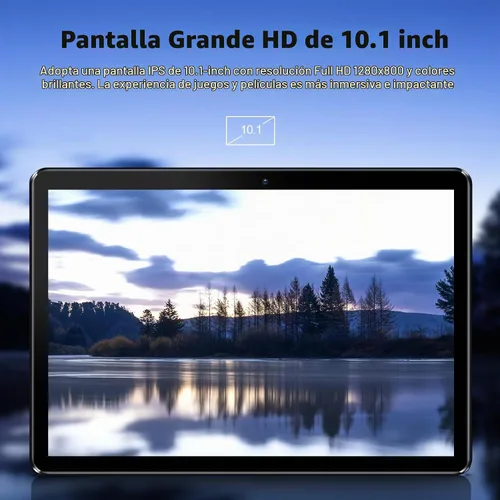 Vista 7 de PRITOM Tableta de teléfono Android 13 de 10 pulgadas con ranura SIM, 64 GB Quad Core, pantalla táctil IPS, cámara trasera de 8 MP WiFi GPS Bluetooth