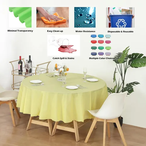 Vista 184 de Evershine - Mantel de plástico resistente (reutilizable, 12 unidades)