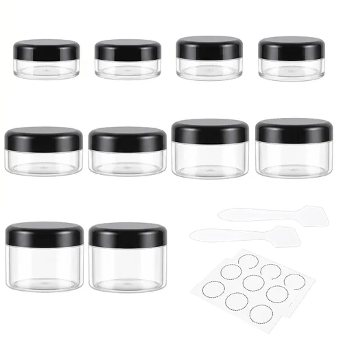 Vista 16 de Contenedores de muestra de 0.11 oz 10 unidades de contenedores vacíos de Negro