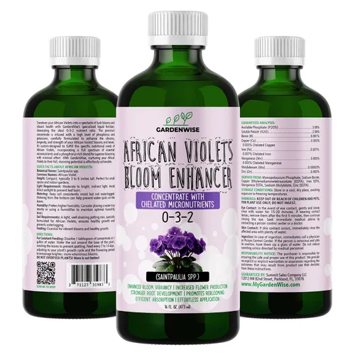 Vista 4 de GARDENWISE 0-3-2 Fertilizante violeta africano para plantas de interior: alimento concentrado para plantas, fertilizante para plantas, potenciador
