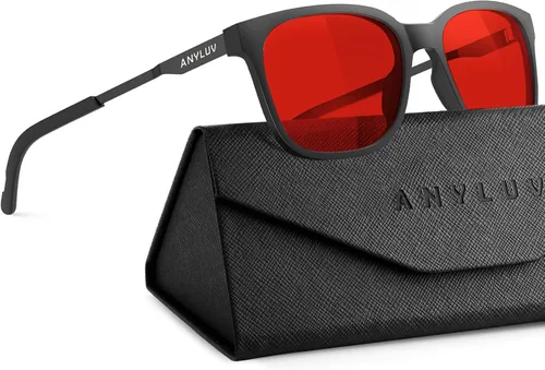 Vista 10 de ANYLUV Blue Light Glasses for Men, Lightweight Computer Gaming Glasses, Stylish Anti Eyestrain Blue Light Blocking Men
