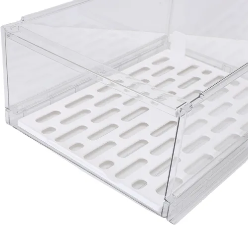 Vista 9 de Cajones de almacenamiento apilables, organizador de armario, caja de almacenamiento de PET, organizador de estante transparente apilable