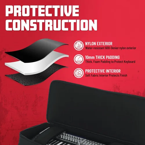 Vista 3 de Bolsa acolchada Gator Cases para teclados de 49 notas; (GKB-49)