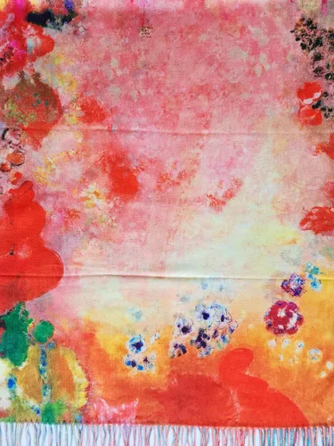 Vista 6 de VENVSBEE Reversible Scarf Soft Large Shawl Wrap Blanket Double Sided Art Print Warm Pashmina Stoles Klimt Van Gogh Gifts
