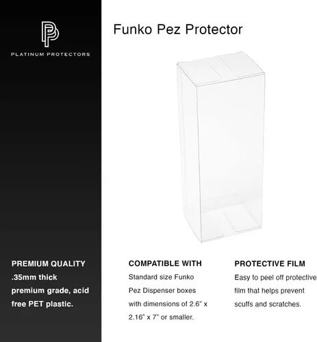 Vista 3 de Viturio Fundas protectoras compatibles con Funko Pop! Dispensadores Pez (paquete de 10)