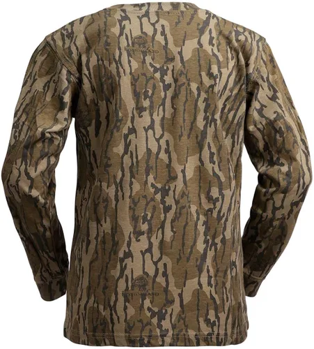 Vista 2 de Camisa de manga larga juvenil de algodón fusionado de la serie Shield, camisa de camuflaje para jóvenes Mo Bottomland Original