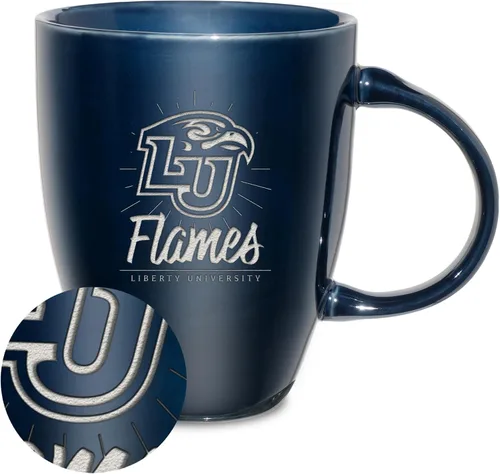 Vista 77 de Rico Industries - Taza de lustre cerámico con grabado láser de la NCAA de 18oz - Café-Té
