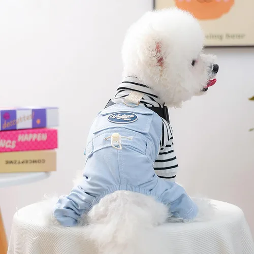 Vista 16 de Ropa de invierno para perros, overoles elegantes para mascotas para perros pequeños y medianos, lindo mono para cachorros, ropa clásica para perros