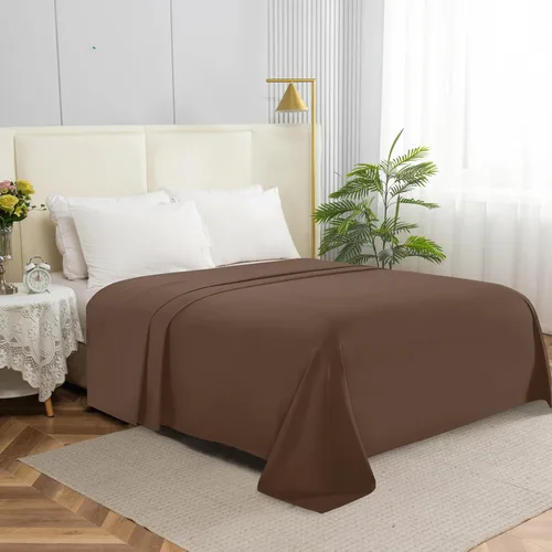 Vista 24 de Elegant Comfort Sábana encimera de 1 pieza de calidad hotelera, lujosa y suave, 1500 hilos, calidad egipcia, resistente a arrugas, manchas