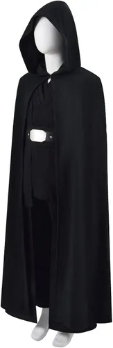 Vista 2 de Skywalker Luke - Uniforme de cosplay para niños, disfraz de Jedi, túnica con capucha, conjunto completo de Halloween