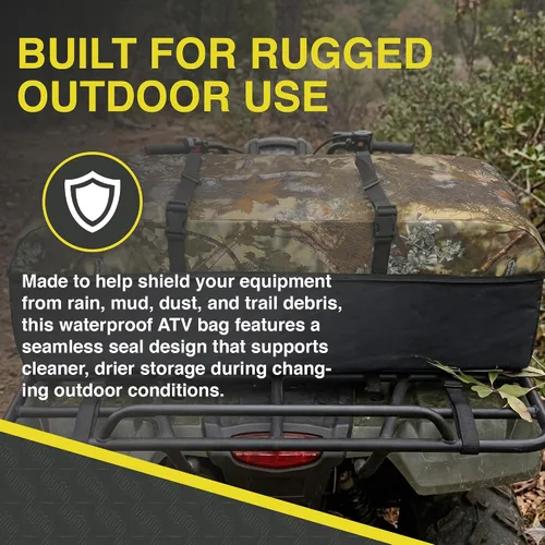 Vista 4 de ATV TEK Arch Series Bolsa de expedición para caza y pesca, bolsa de carga para la parte trasera de ATV/UTV - Kings Mountain Shadow Camo