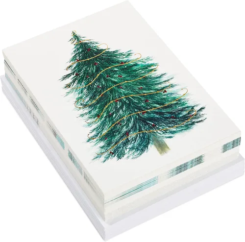Vista 3 de Hallmark Surtido de tarjetas de Navidad en caja, cardenales y granero nevado (40 tarjetas y sobres)
