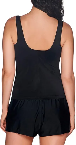 Vista 4 de Reebok Traje de baño deportivo de moda con ondas cósmicas y cuello redondo para mujer