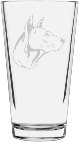 Vista 60 de Podenco Canario - Vaso de pinta de 16 onzas con temática de perro personalizado
