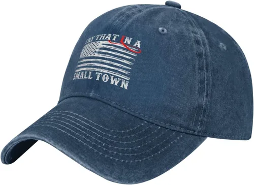 Vista 28 de Hat Try That in Small Towns Trucker Hat Men Funny Mesh Cap for Summer