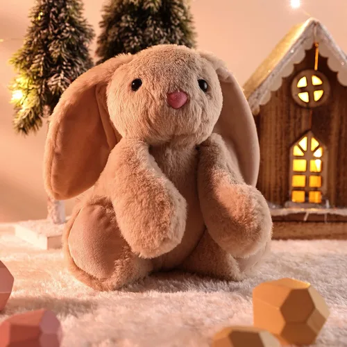Vista 7 de TCBunny - Conejo de peluche para dormir de 11", para niñas, niños y bebés, juguetes de Pascua, Coco (Beige)