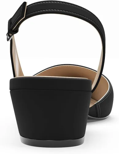 Vista 5 de MSKFZEK Zapatos de tacón bajo para mujer