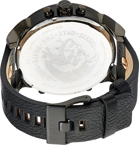 Vista 2 de Diesel Mr Daddy 20 relojes reloj multiuso de piel Negro