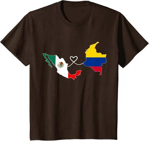 Vista 47 de Camiseta Half Colombian Half Mexican Flag Map DNA Mexico Colombia