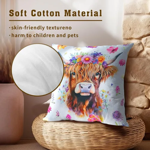 Vista 164 de Giwawa Juego de 2 fundas de almohada decorativas con diseño floral de girasol de 16 x 16 pulgadas, fundas de cojín decorativas para el hogar, sofá