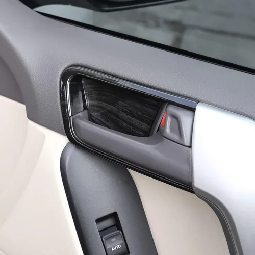 Vista 5 de Cubierta de cuenco de puerta interior de automóvil ABS 4PS para Toyot@Land Cruiser Prado FJ150 150 2014 2015 2016 2017 2018 Accesorios interiores