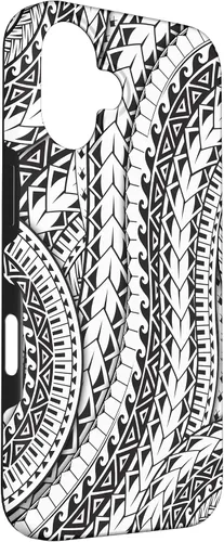 Vista 3 de Funda de arte tribal polinesio para iPhone 16