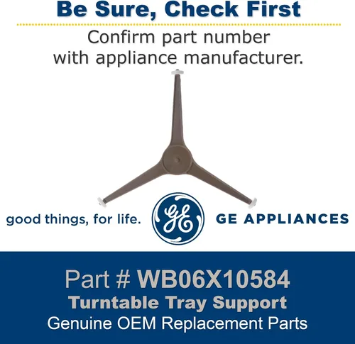 Vista 3 de GE WB06X10584 Soporte de bandeja giratoria OEM genuino para microondas GE