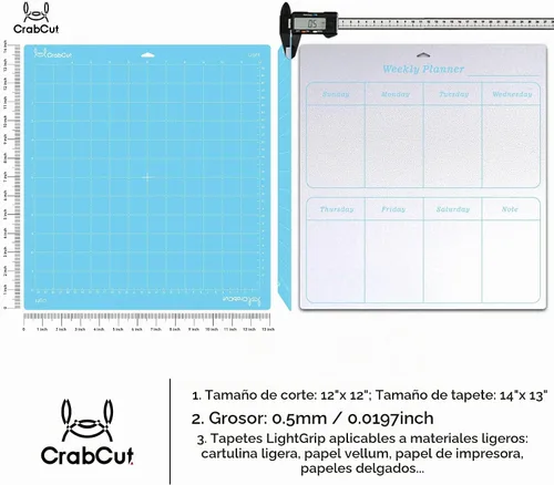 Vista 4 de Alfombrillas de corte de 12 x 12 pulgadas para Cricut Maker 4/Explore 4/Maker 3/Explore 3/Explore Air 2, paquete de 3 alfombrillas de corte