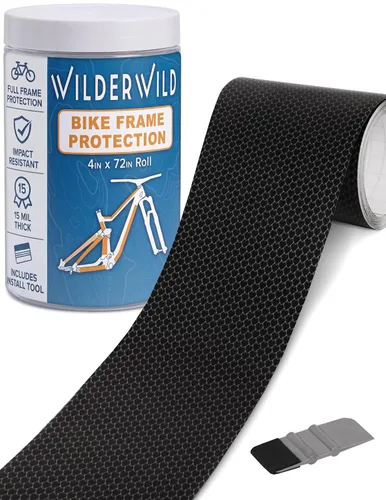Vista 11 de Cinta de Protección para Marco de Bicicleta - Envoltura de Vinilo Transparente de Alto Impacto Incluye Herramienta (4"x72") Protector de Marco