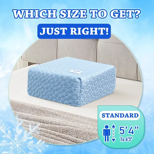 Vista 2 de HARBOREST Almohada Cubo Refrescante - Almohada para Dormir de Lado para Dolor de Cuello y Hombro, Almohada de Espuma Viscoelástica Cubo Pro con Azul
