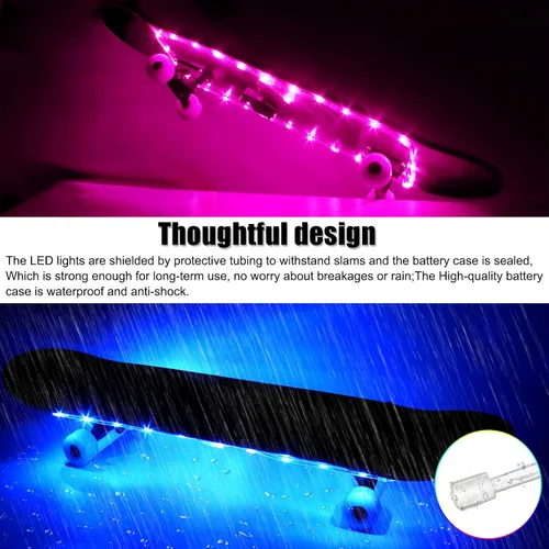 Vista 4 de LED Skateboard Light, Remote Control Skateboard Light, Longboard Light,Shortboard Light,16 Color Change by Yourself, Waterproof, Shockproof,Super