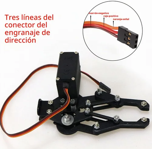 Vista 4 de Garra mecánica de robot de metal de alta calidad/brazo de abrazadera/pinza con servo de alto par, pieza de robótica/modelo de accesorios